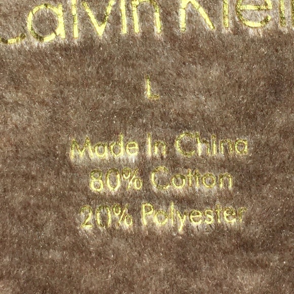 Calvin Klein Tan/Cream Striped Velour Jacket - Picture 6 of 7